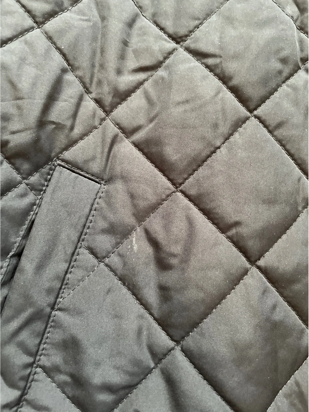 Banana Republic Black Quilted Jacket Men's Medium Snap Zip Lightweight Coat